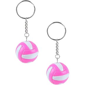 2 Pcs Volleyball Keychains,Volleyball Keychain with KeyRing,Mini Sport Ball Key Chain for Backpack in Saudi Arabia