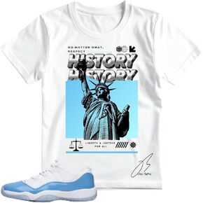 Shirt to Match 11 University Blue/UNC, Liberty Sneaker Match Graphic Tee, Best Gift, Mens Clothing, Unisex Tops in Kuwait