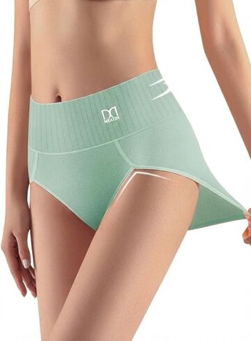 Women's Underwear Cotton High Waisted Briefs 3 Pack, Soft Breathable Ladies Panties, Stretch Full Coverage in Kuwait