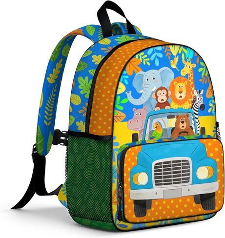 Cute Fire Truck Dinosaur Toddler Backpack for Boys, Red Cartoon Kids Toddler Preschool Backpacks, Lightweight Kindergarten School Bag, Daycare Small Bookbag Fire Truck Backpack 13" H for Ages 3–6 in Saudi Arabia