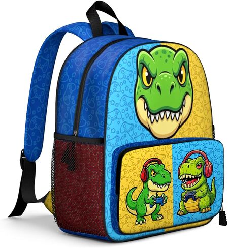Cute Fire Truck Dinosaur Toddler Backpack for Boys, Red Cartoon Kids Toddler Preschool Backpacks, Lightweight Kindergarten School Bag, Daycare Small Bookbag Fire Truck Backpack 13" H for Ages 3–6 in Kuwait