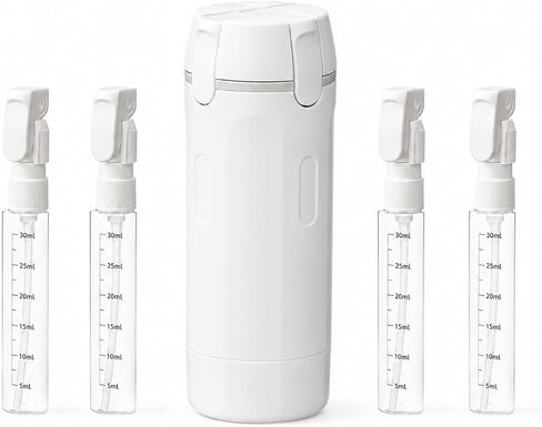 4-in-1 Travel Bottle, Leak-Proof Refillable Toiletry Dispenser for Shampoo, Conditioner & Lotion, TSA Approved, 4X 30ml(1oz) Portable Travel Size (White) in Kuwait