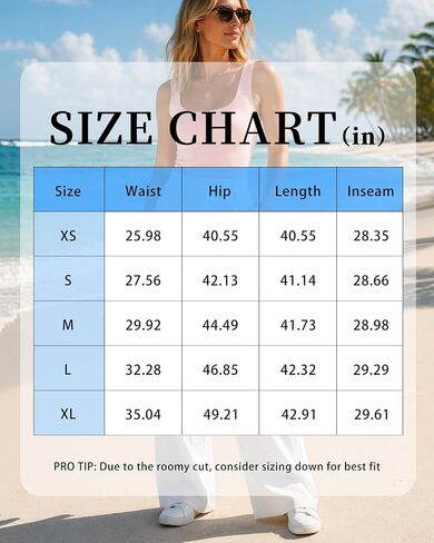 Women’s Summer Wide Leg Palazzo Pants with Drawstring Elastic Waist Pockets Casual Flowy White Lounge Trousers in Kuwait
