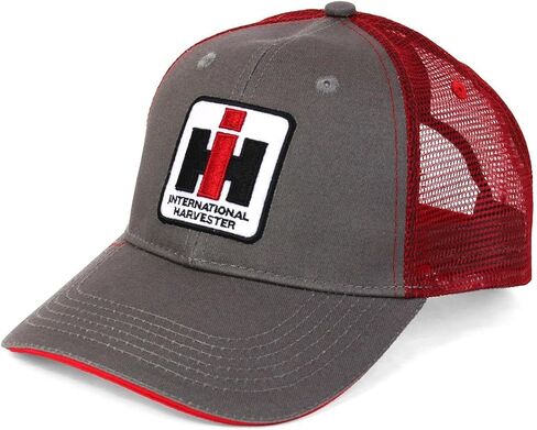 540 Brands International Harvester IH Logo Red & Grey Two-Tone Trucker Mesh Cap A1731 in Saudi Arabia