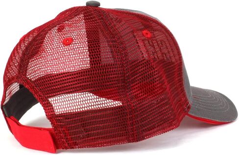 540 Brands International Harvester IH Logo Red & Grey Two-Tone Trucker Mesh Cap A1731 in Saudi Arabia