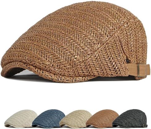 Breathable Flat Cap with Adjustable Strap, Mesh Summer Newsboy Hat for Men Women in Saudi Arabia