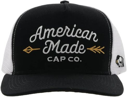 HOOEY Men's American Made Cap Co. Trucker - 9730T-BKWH One Size Black in Kuwait