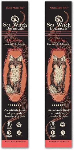 Sea Witch Botanicals Herbal Hermitage- 2 Pack | All-Natural Essential Oil Blends | 2 Boxes of 20 Incense Sticks | Non-Toxic | Ritual and Relaxation | Lavender, Patchouli & Citrus in Saudi Arabia