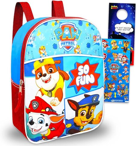 Paw Patrol Mini Backpack Set - Bundle with 11" Preschool Bag Featuring Chase, Marshall, Rubble, Stickers, More | Paw Patrol School Supplies for Kids in Kuwait
