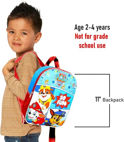 Paw Patrol Mini Backpack Set - Bundle with 11" Preschool Bag Featuring Chase, Marshall, Rubble, Stickers, More | Paw Patrol School Supplies for Kids in Kuwait