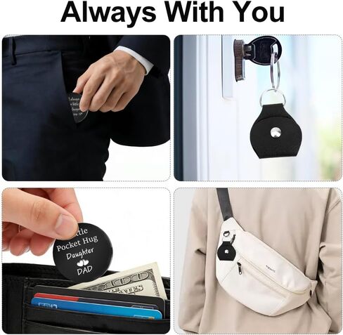 Dad Gifts from Daughter for Fathers Day I'll Always Be Your Little Girl You'll Always Be My Hero Daddy Keychain Dad Christmas Valentines Birthday Gift Ideas Pocket Hug Token Keychain for Dads in Saudi Arabia