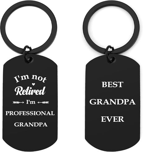 Gifts for Grandpa - Fathers-Day Grandpa Christmas Birthday Gifts Keychain,Engraved Great Grandparents Day Gift for Grandfather Grandparents Gift from Grandchildren Grandkids Stocking Stuffers in Saudi Arabia