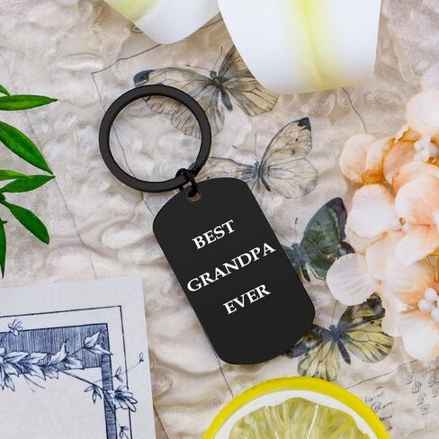 Gifts for Grandpa - Fathers-Day Grandpa Christmas Birthday Gifts Keychain,Engraved Great Grandparents Day Gift for Grandfather Grandparents Gift from Grandchildren Grandkids Stocking Stuffers in Saudi Arabia