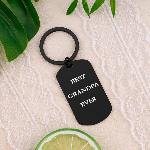 Gifts for Grandpa - Fathers-Day Grandpa Christmas Birthday Gifts Keychain,Engraved Great Grandparents Day Gift for Grandfather Grandparents Gift from Grandchildren Grandkids Stocking Stuffers in Saudi Arabia