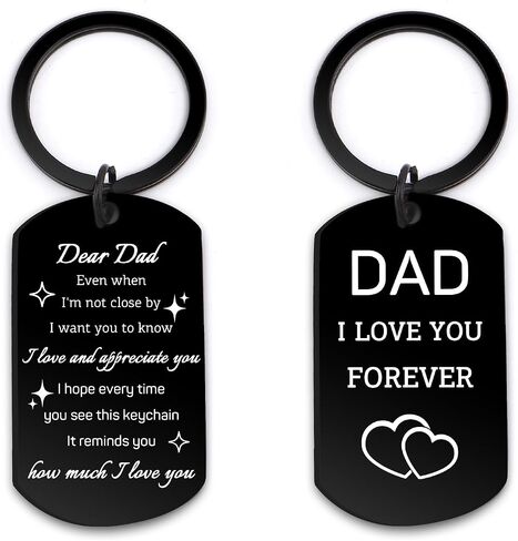 Father Day Gift for Dad Stocking Stuffers Christmas Thank You Birthday Thanksgiving Day Valentines Day Gifts for Father Keychain Present for Best Dad Ever Gifts from Daughter Son in Saudi Arabia