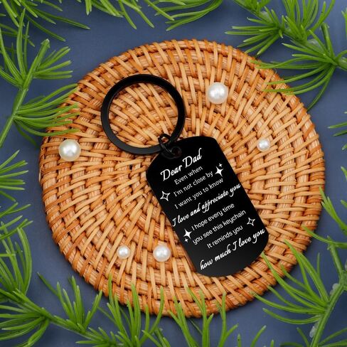 Father Day Gift for Dad Stocking Stuffers Christmas Thank You Birthday Thanksgiving Day Valentines Day Gifts for Father Keychain Present for Best Dad Ever Gifts from Daughter Son in Saudi Arabia