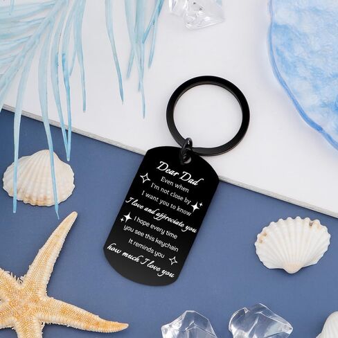 Father Day Gift for Dad Stocking Stuffers Christmas Thank You Birthday Thanksgiving Day Valentines Day Gifts for Father Keychain Present for Best Dad Ever Gifts from Daughter Son in Saudi Arabia