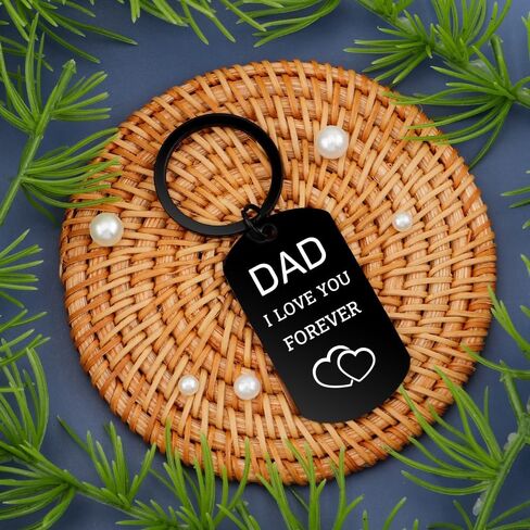Father Day Gift for Dad Stocking Stuffers Christmas Thank You Birthday Thanksgiving Day Valentines Day Gifts for Father Keychain Present for Best Dad Ever Gifts from Daughter Son in Saudi Arabia