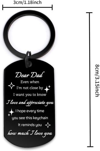 Father Day Gift for Dad Stocking Stuffers Christmas Thank You Birthday Thanksgiving Day Valentines Day Gifts for Father Keychain Present for Best Dad Ever Gifts from Daughter Son in Saudi Arabia
