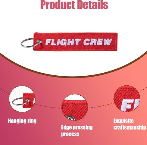 6 Pcs Flight Attendant Luggage Embroidered Airplane Tag & Keychain for Flight Crew, Cabin Crew, Aviation Enthusiasts, Pilots in Saudi Arabia