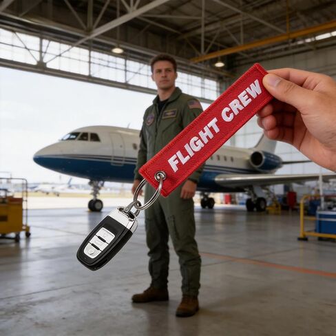6 Pcs Flight Attendant Luggage Embroidered Airplane Tag & Keychain for Flight Crew, Cabin Crew, Aviation Enthusiasts, Pilots in Saudi Arabia