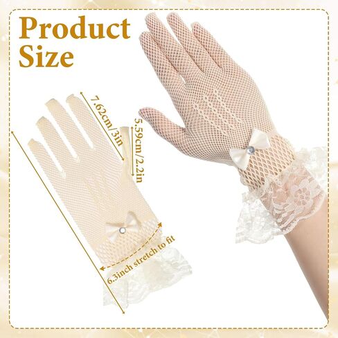 Fascinators Hats for Women and Lace Fishnet Gloves Set, Vintage 1920s Tea Party Hats for Women, Short Tea Party Hat Feather Headband for Wedding Cocktail Beige in Saudi Arabia