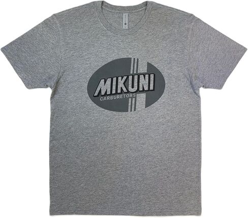 تي شيرت بشعار عتيق من العلامة التجارية Mikuni باللون الرمادي المنقط in Kuwait