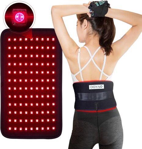 Red Light & Infrared Therapy Pad - 660nm/850nm Deep Tissue Pain Relief for Muscle & Joint, Portable Light Therapy Belt for Back, Knees, Hands - Home Use Heating Wrap for Women & Men in Saudi Arabia