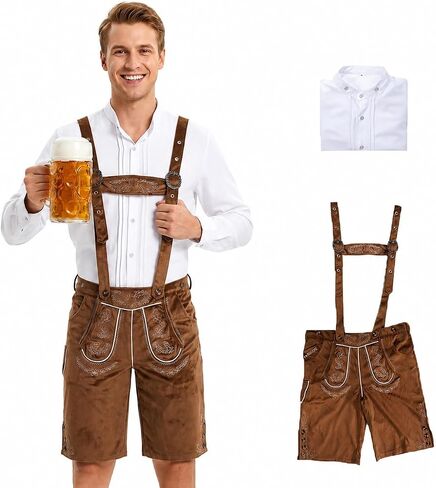 Oktoberfest Outfits Men Lederhosen for Oktoberfest in Saudi Arabia