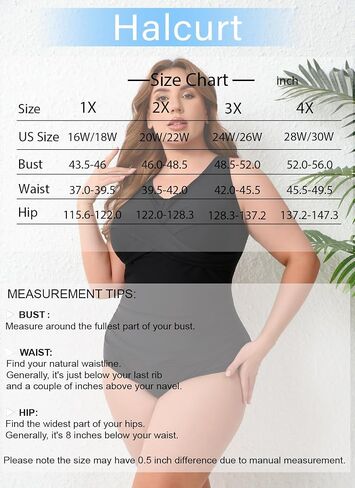 Halcurt Plus Size One Piece Swimsuit for Women Twist Front Tummy Control Full Coverage Retro Bathing Suit in Saudi Arabia