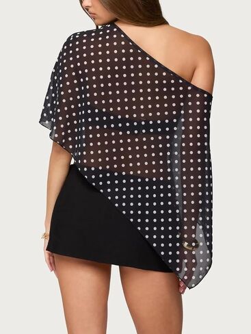 Women Chiffon Poncho Sexy Sheer Mesh Cape Shawl Wraps Off Shoulder See Through Cover Up Top in Saudi Arabia