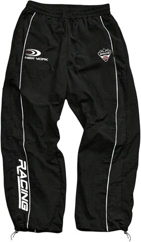RoseSeek Men's Graphic Athletic Pants Drawstring Waist Wide Leg Sports Pants Trousers in Kuwait