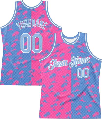 Custom Basketball Jersey for Men Women Youth, Personalized Stitched Printed Name Number Logo, Palm Leaves Sports Jersey in Saudi Arabia