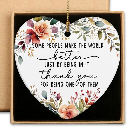 Thank You Gifts for Women Teacher Appreciation Gifts Thank You Ornaments for Christmas Tree Daycare Teacher Gifts Appreciation Gift for Friends Nurse Coworker Ceramic Ornaments in Saudi Arabia