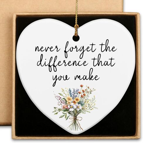 Thank You Gifts for Women Teacher Appreciation Gifts Thank You Ornaments for Christmas Tree Daycare Teacher Gifts Appreciation Gift for Friends Nurse Coworker Ceramic Ornaments in Saudi Arabia