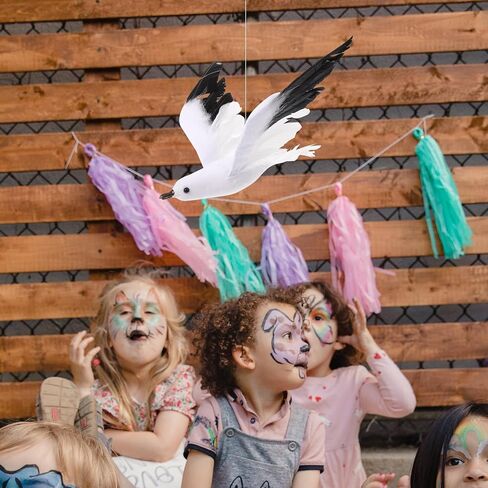 DECHOUS 3Pcs Seagull Hanging Decor, White Seagull Foam Ceiling Hanging Decorations Feathered Bird Ornament for Party Wedding Birthday Wall Decoration in Saudi Arabia