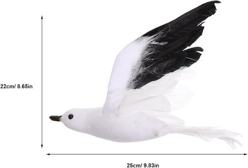 DECHOUS 3Pcs Seagull Hanging Decor, White Seagull Foam Ceiling Hanging Decorations Feathered Bird Ornament for Party Wedding Birthday Wall Decoration in Saudi Arabia