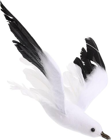 DECHOUS 3Pcs Seagull Hanging Decor, White Seagull Foam Ceiling Hanging Decorations Feathered Bird Ornament for Party Wedding Birthday Wall Decoration in Saudi Arabia