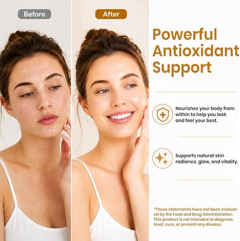 VEV Glutathione Supplement 2000mg with Vitamin C, Antioxidant Support for Skin Whitening, Hydration & Even-Looking Tone, 120 Capsules in Saudi Arabia