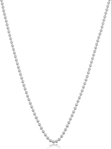 Kooljewelry Sterling Silver 1.5 mm Bead Ball Chain Necklace (16, 18, 20, 22, 24 or 30 inch) in Kuwait