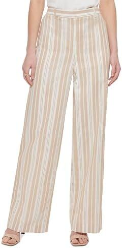 Calvin Klein Womens Striped Wide Leg Pants in Kuwait