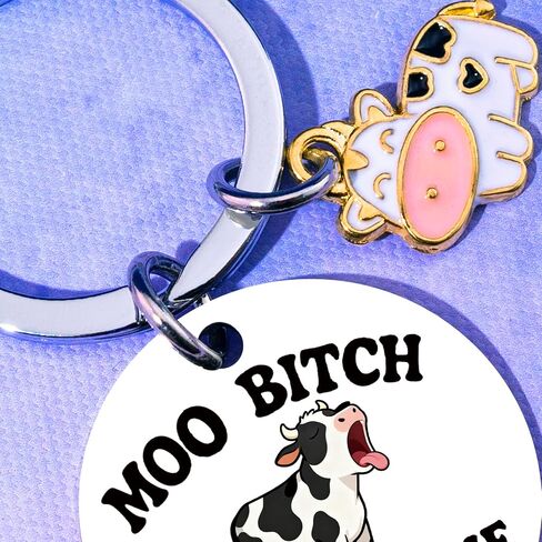Cow Gifts For Women Cow Lovers Keychain Cowgirl Stuff Cows Print Gifts Funny Gag Cows Themed Gift Birthday Western Christmas Gift For Adult Stocking Stuffers For Teen Girls in Saudi Arabia