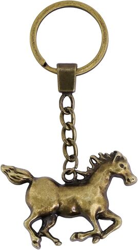 Vintage Horse Keychain - Metal Animal Bag Pendant. Western Cowgirl Purse Keyring Accessories For Men Women in Saudi Arabia