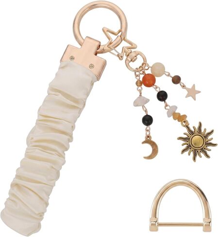 Wristlet Keychain for Women - Elastic Wrist Lanyard with D-Ring, Hands-Free Key Fob Holder for Keys Bag Wallet in Saudi Arabia