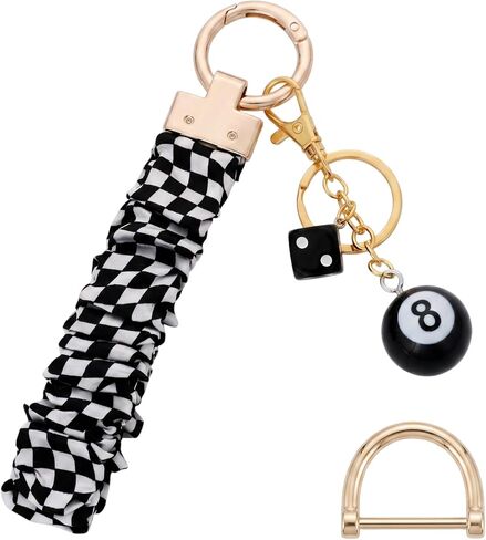 Wristlet Keychain for Women - Elastic Wrist Lanyard with D-Ring, Hands-Free Key Fob Holder for Keys Bag Wallet in Saudi Arabia