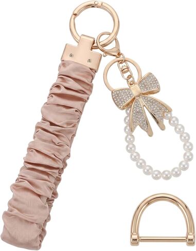 Wristlet Keychain for Women - Elastic Wrist Lanyard with D-Ring, Hands-Free Key Fob Holder for Keys Bag Wallet in Saudi Arabia