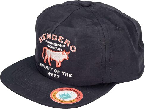 Sendero Provisions Co. Outdoor Adjustable Snapback Hat with Ferdinand Embroidered Design (Black) in Saudi Arabia