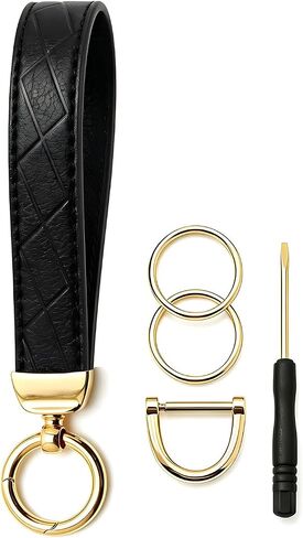 Leather Keychain Wristlet for Women in Saudi Arabia