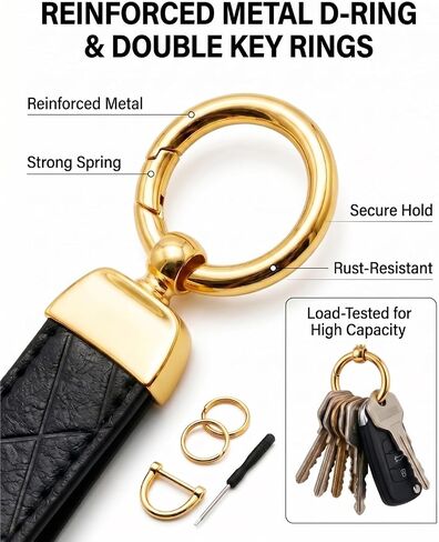 Leather Keychain Wristlet for Women in Saudi Arabia