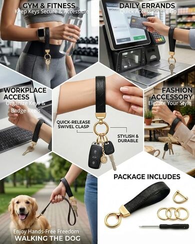 Leather Keychain Wristlet for Women in Saudi Arabia
